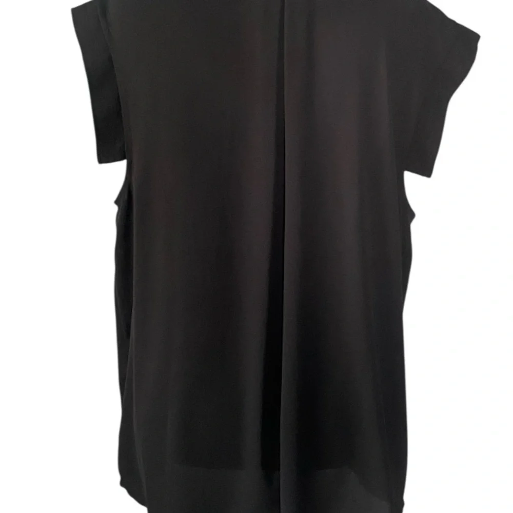 J.Crew Black top blouse size 14 100% Polyester